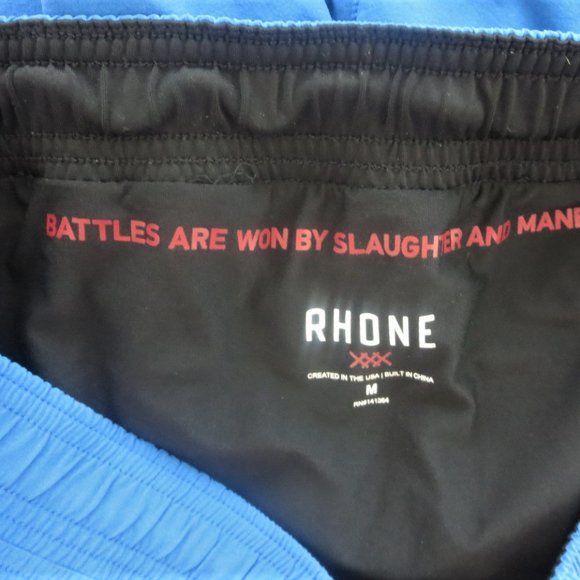 Men's RHONE 2 in 1 Training Running Shorts M 7" Inseam Blue Compression - Picture 11 of 16